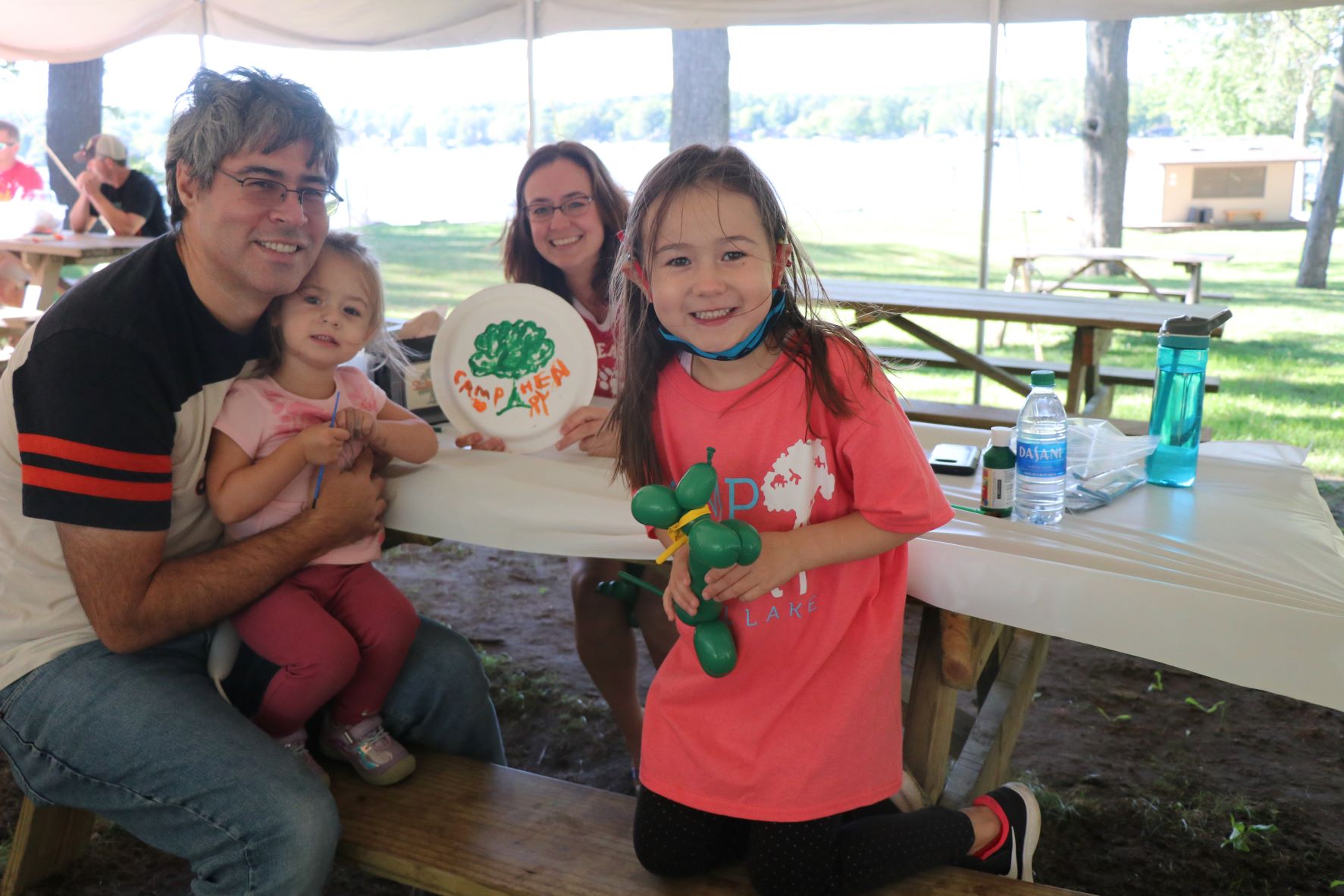 Family arts and crafts at Camp Henry